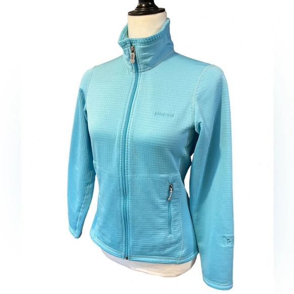 Patagonia Women R1® Full-Zip Jacket in Light Blue XS - Picture 1 of 11